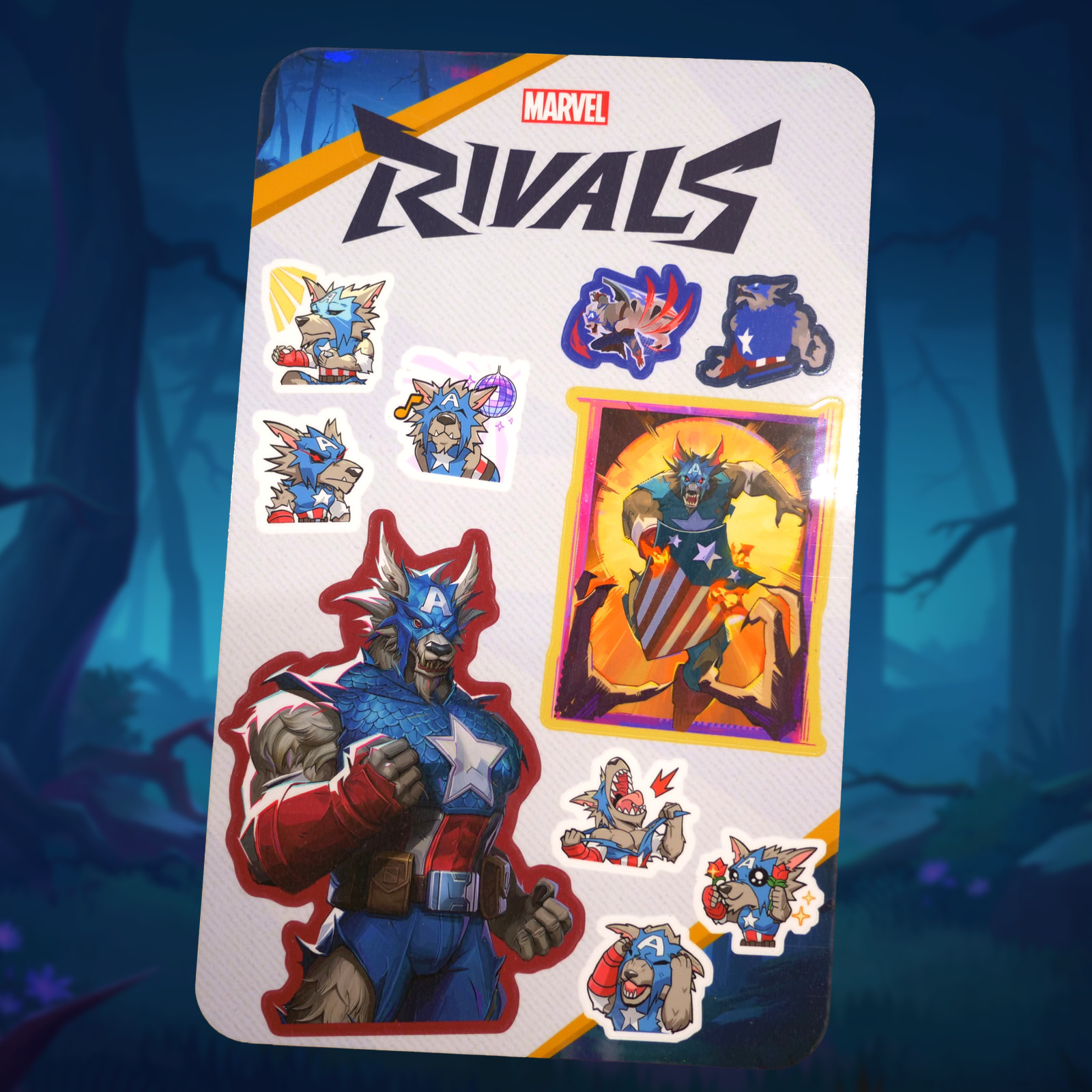 Marvel Rivals Captain America (Capwolf) Sticker Sheet