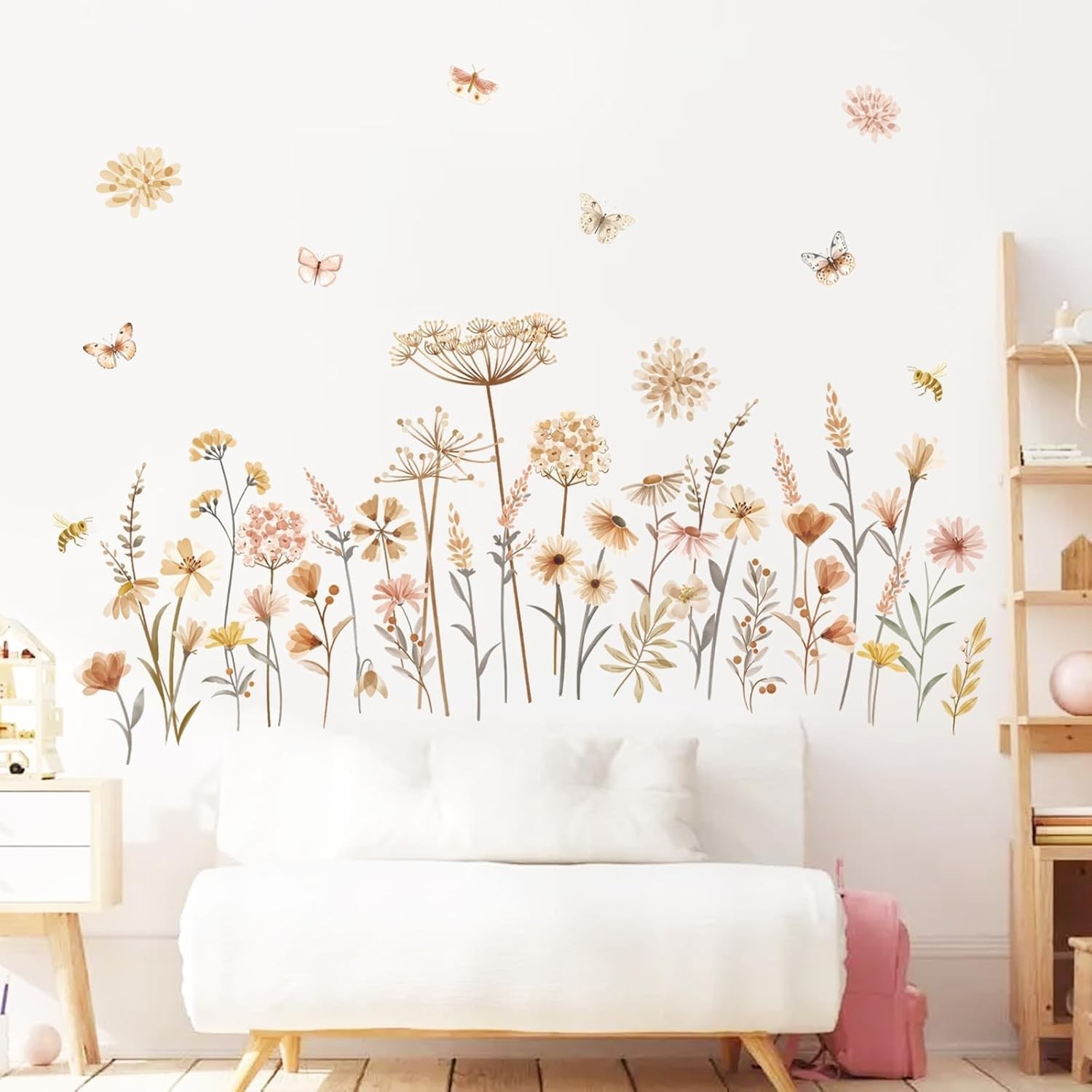 Boho Flower Wall Decals Wildflower Floral Dandelion Grass Wall Stickers Baby …