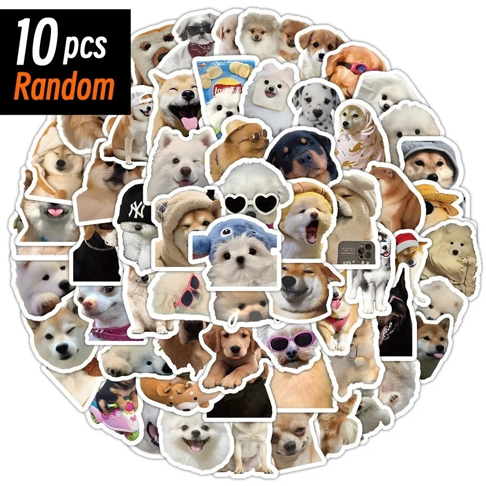 Dog Stickers Cartoon Decals Self-Adhesive Laptop Phone Car 10 50 100 Pcs