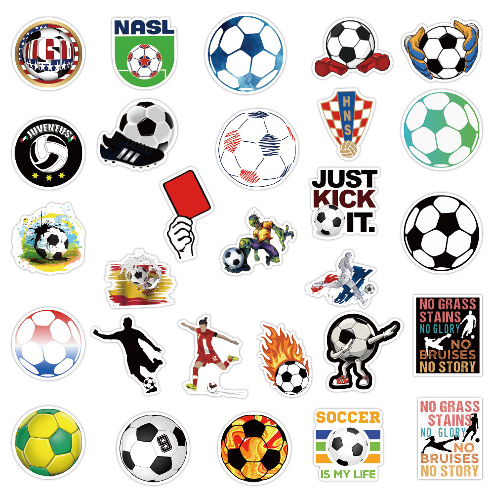 100Pcs Soccer Sticker for Kids Adults Kids Classroom Teens Girls Scrapbooking