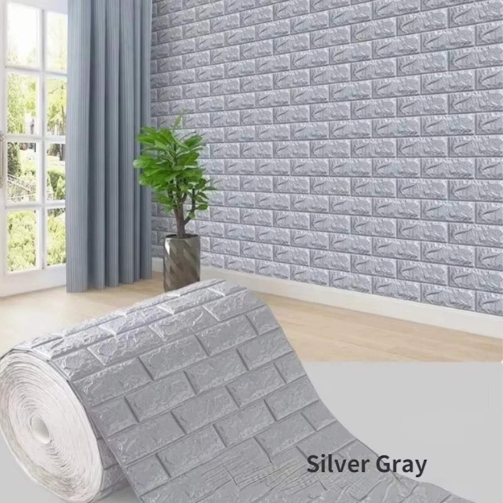 70cm*1m 3D Self-Adhesive Wallpaper Foam Waterproof Brick Wall Stickers Decor