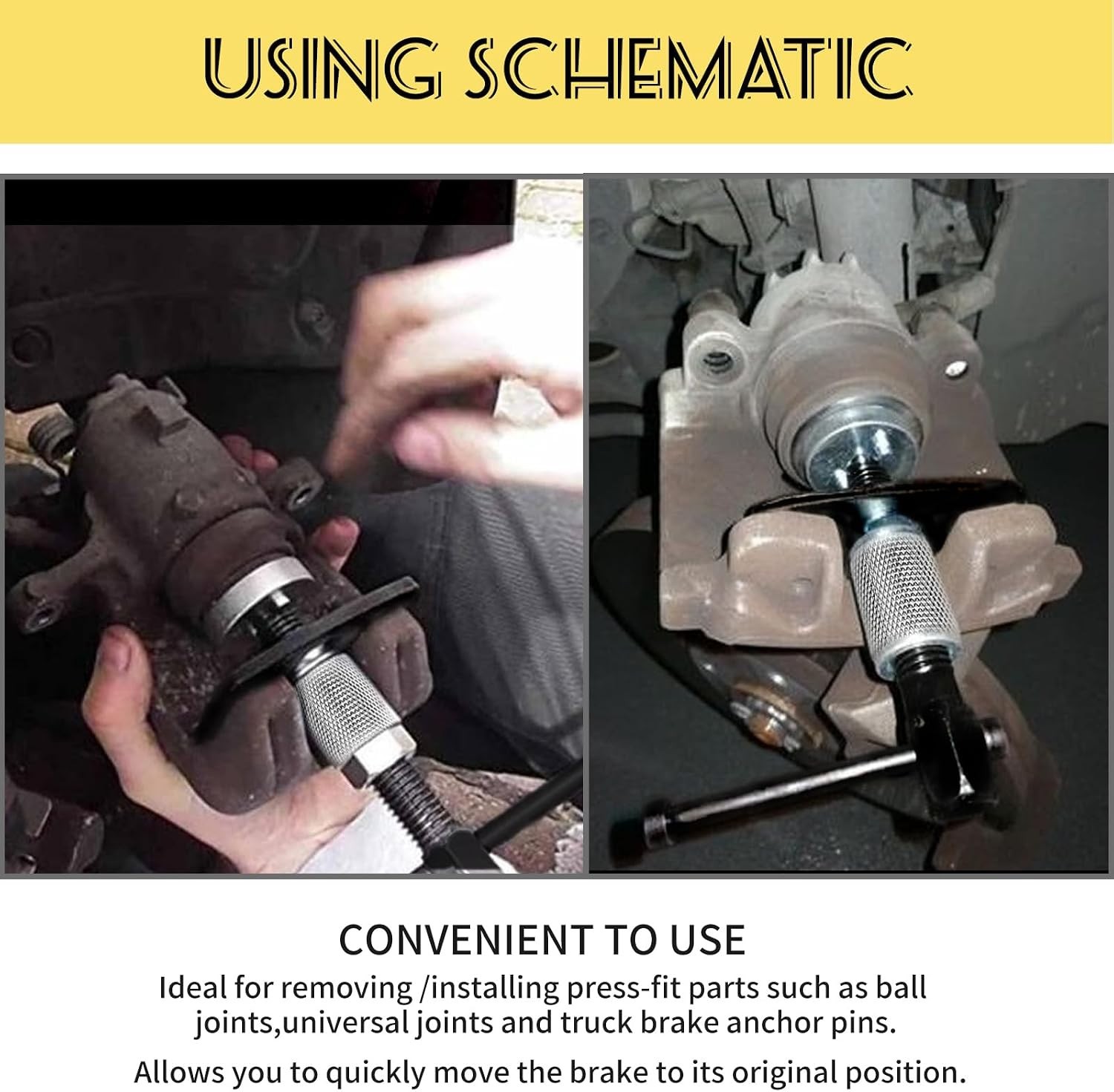 Caliper Piston Compressor Tool (Upgraded) – Universal Rear Brake Caliper Tool fo