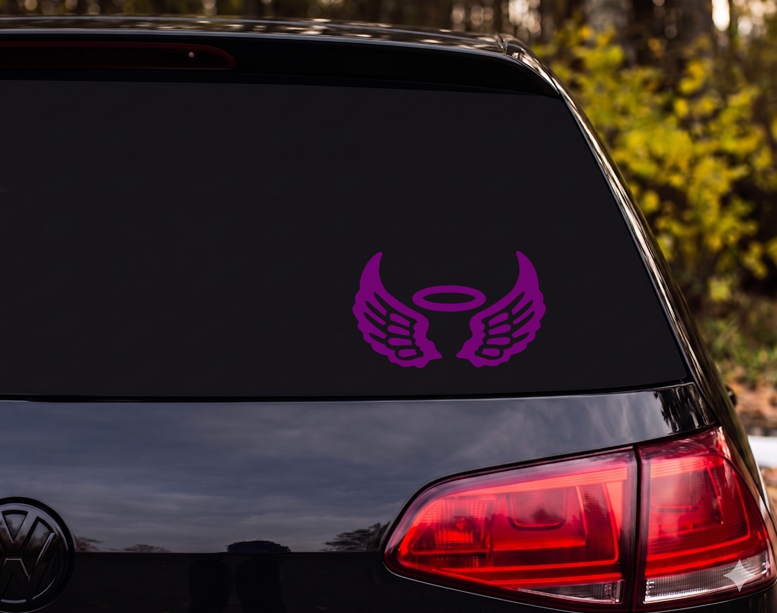 Angel Wings Halo Die Cut Vinyl Decal Custom Car Laptop | Memorial Gift