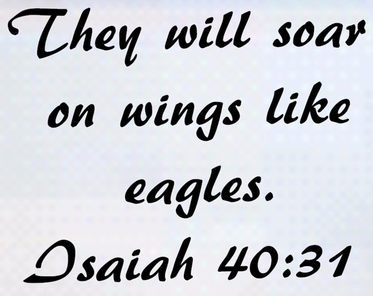 Isaiah 40:31 BIBLE VERSE Quote "They will soar on wings…" Wall Art vinyl Decal