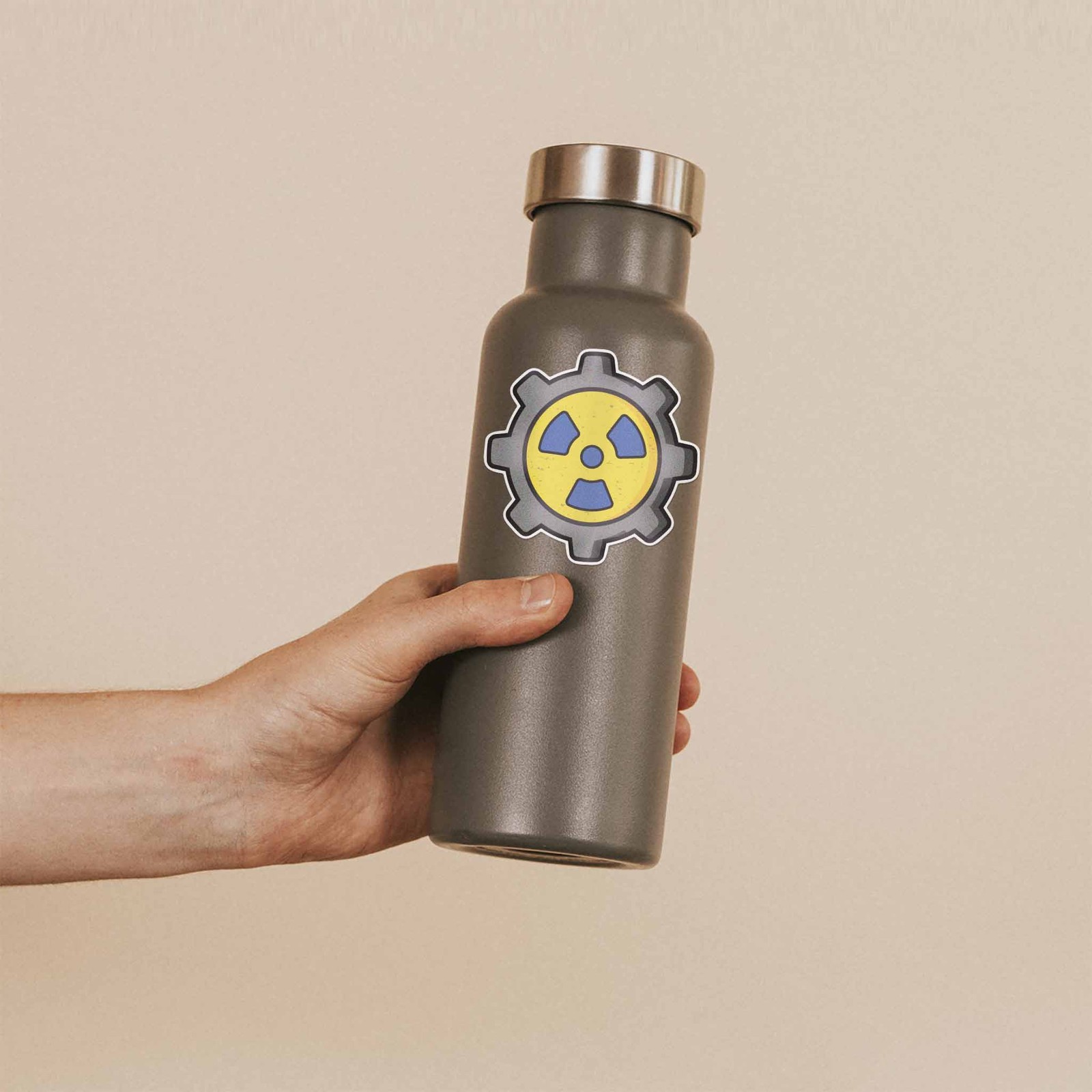 Nuclear Gear Post Apocalyptic Gaming Sticker – Cool Video Game Decal for Laptop