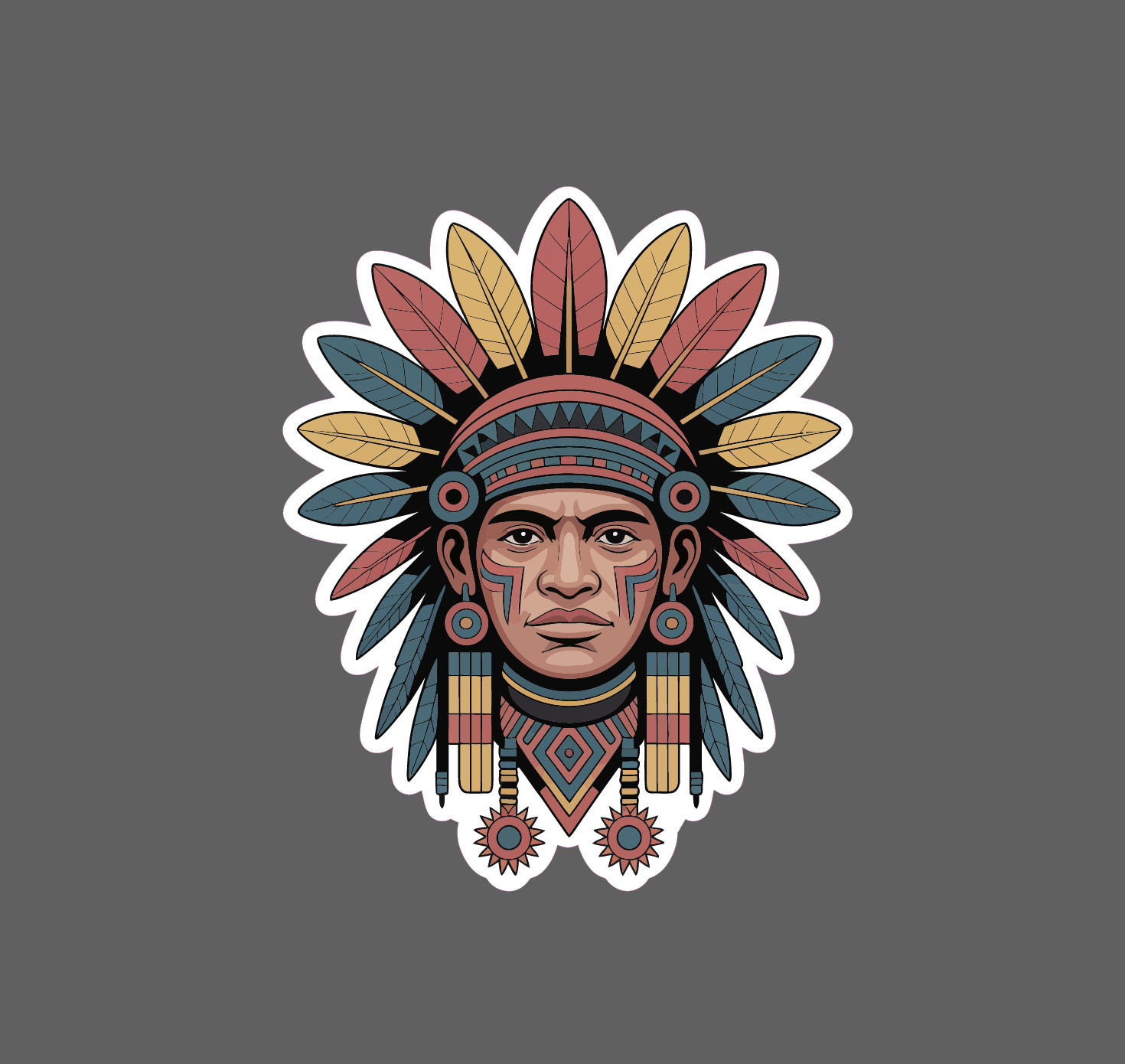 Aztec Sticker Native History Americas Culture Warrior Gift Waterproof NEW