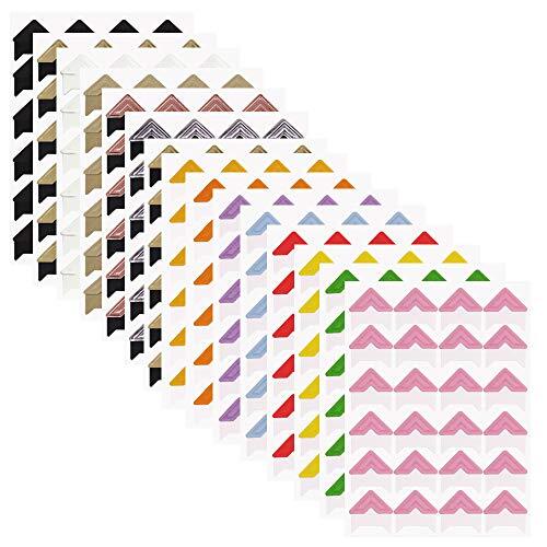 15 Sheets Photo Mounting Corners, Self Adhesive Paper Picture Sticker for DIY
