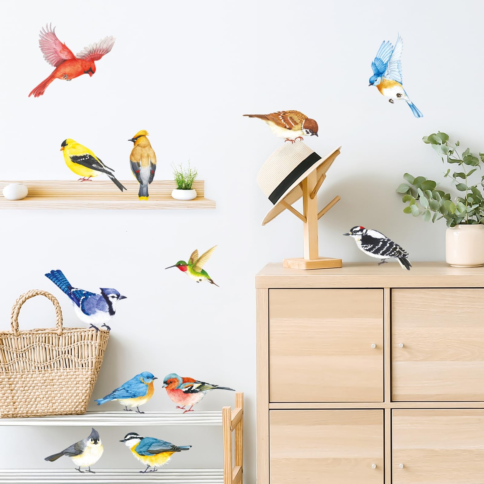 DECOWALL DS2-8042 Little Birds Wall Stickers 2 Count (Pack of 1), 8042