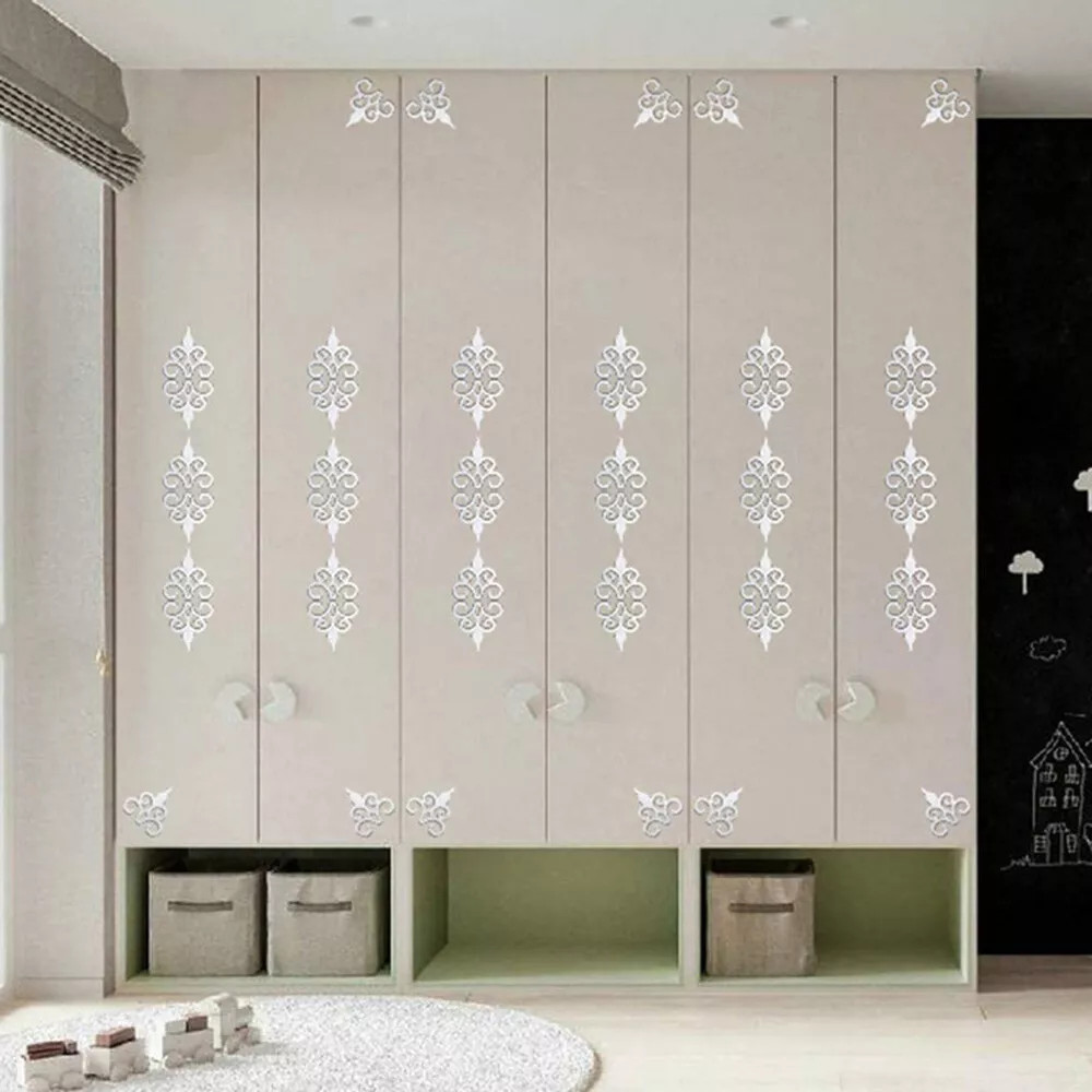 20pcs 3D Acrylic Mirror Wall Stickers Mural Decals Living Room DIY Home Decor