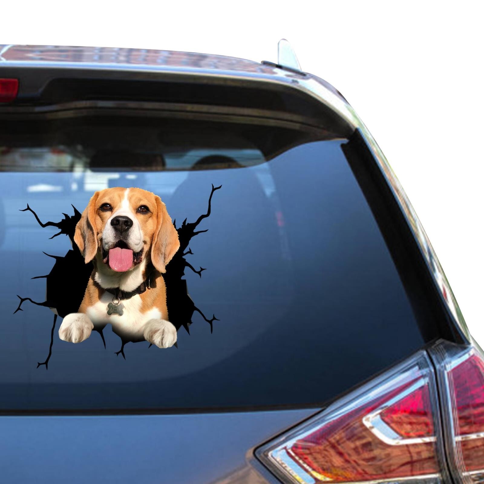 Beagle Bumper Stickers Cars Beagle Dog Gift Funny Face Window Cars Decal