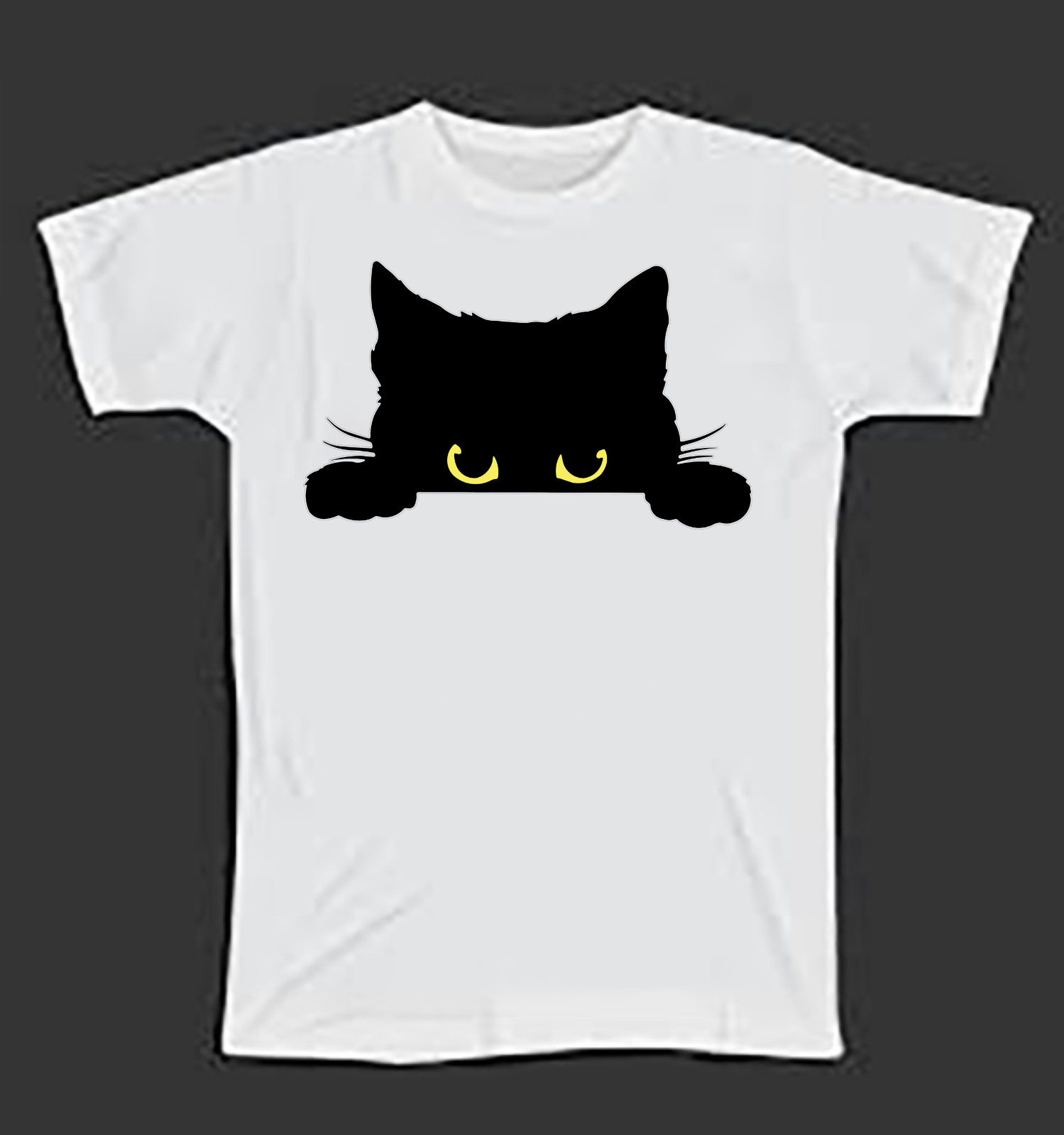 Peeking Black Cat TEE