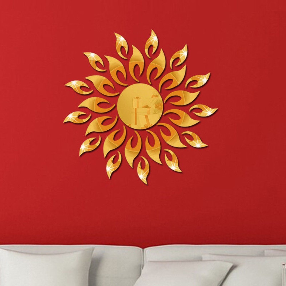 Stylish and Mirror Sunflower Art for acrylic Mural Decal for Walls