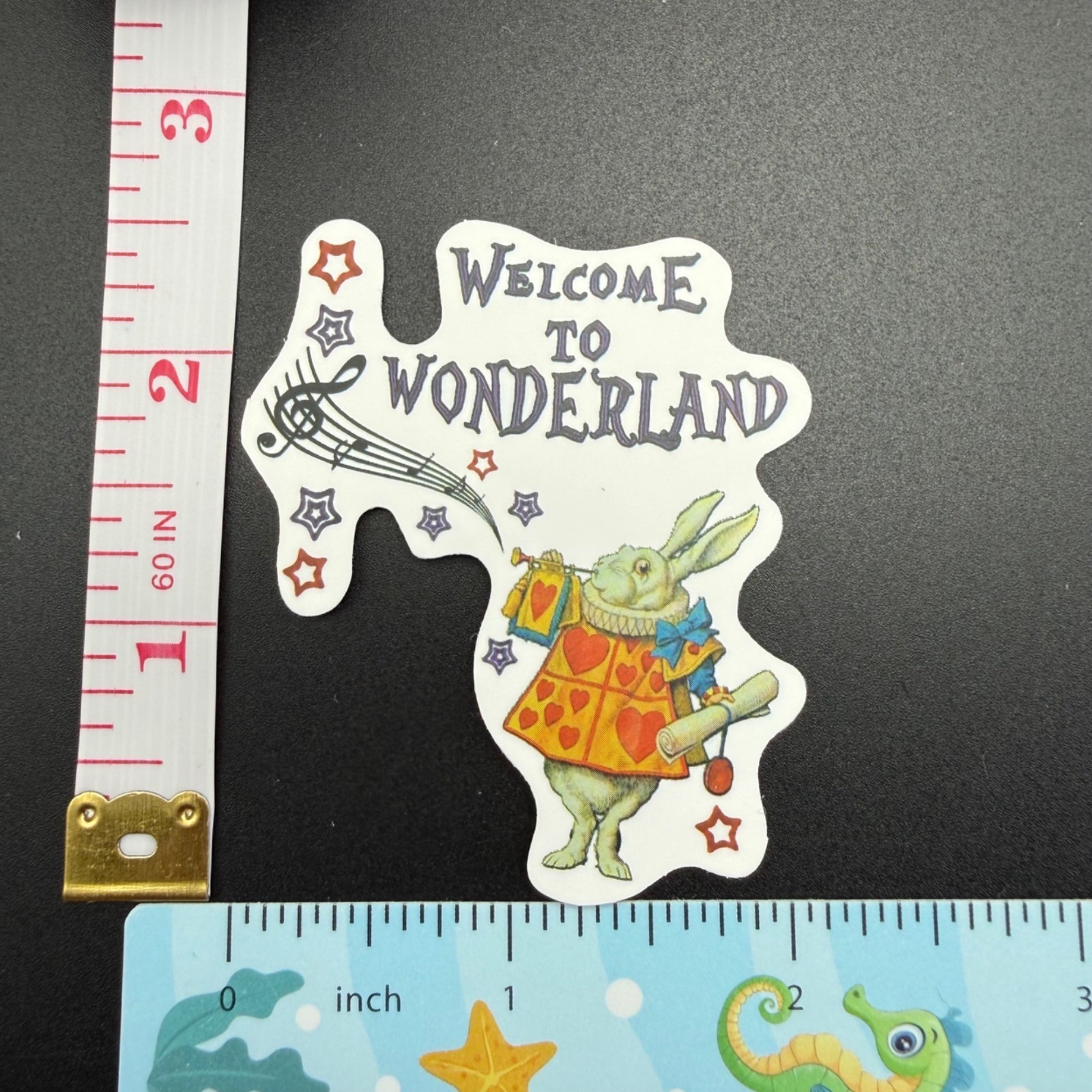 3 Stickers Disney Alice in Wonderland Vinyl Decal Laptop Phone Bottle Scrapbook