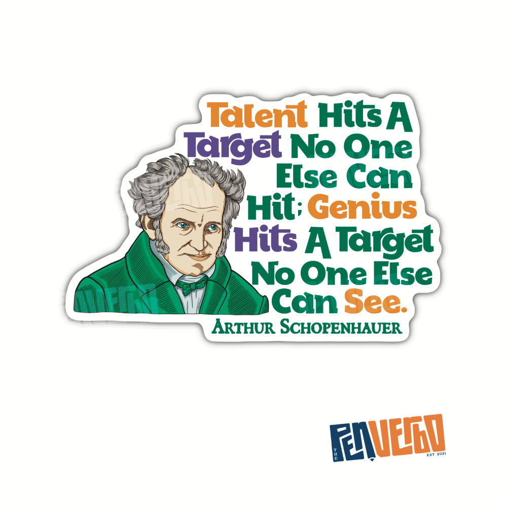 Arthur Schopenhauer Quote Sticker 2pcs | Motivational Sticker | 0080