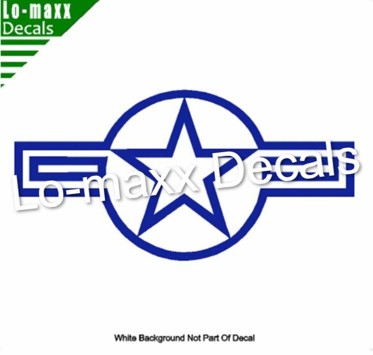 Modern USAF US Air Force Military Aircraft Roundel Insignia Die Cut Vinyl Decal
