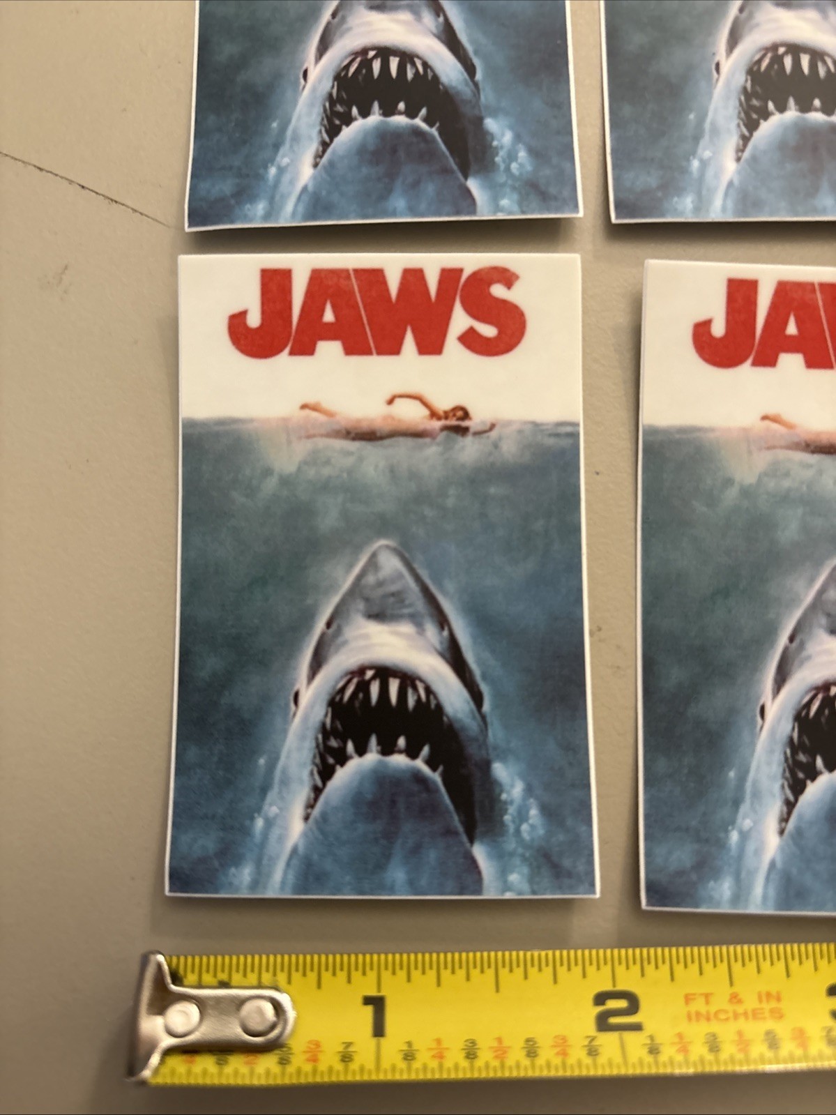 4 Pc – Jaws Sticker Lot – Decals Are Dishwasher Safe