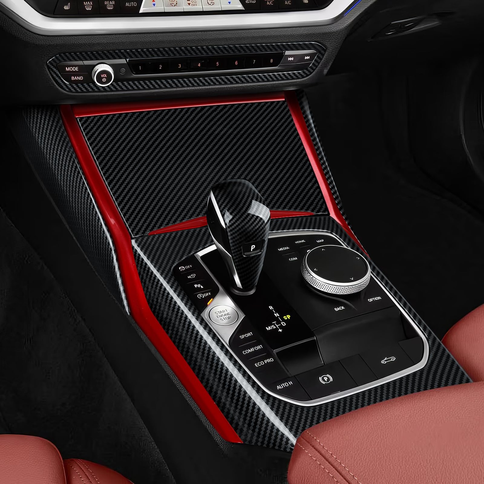 Car Trim Gear Shift Cover Panel ABS Decal Sticker for BMW 3 Series G20 G21 M3