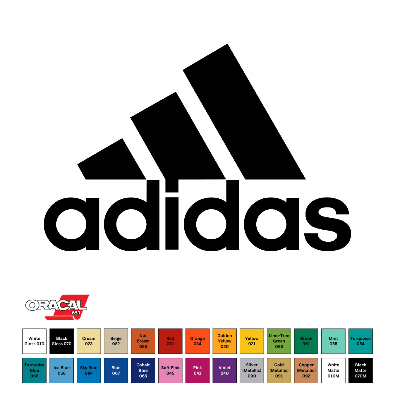 Adidas Logo Die Cut Vinyl Decal Permanent Sticker 2" to 12" CHOOSE COLOR
