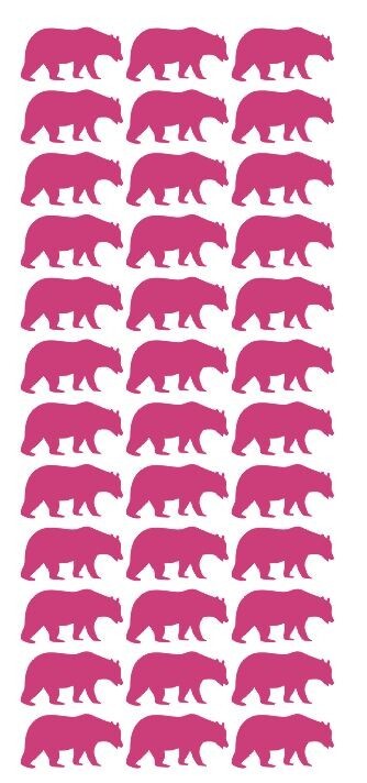 Bear Stickers Sticker Hot Pink 1-1/4" DC16-041