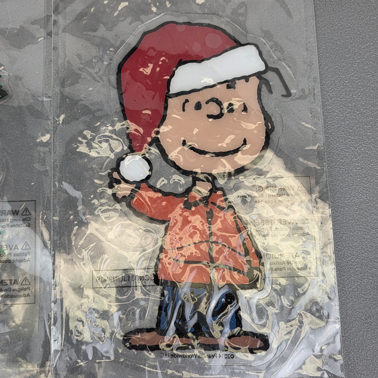 Peanuts Charlie Brown Christmas Window Clings Set of 2 Holiday Decor Reusable