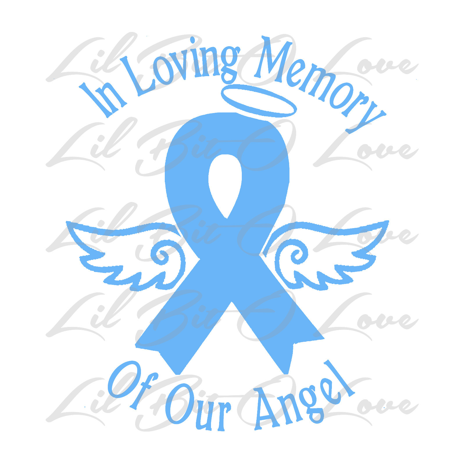 IN LOVING MEMORY OF OUR ANGEL VINYL DECAL STICKER INFANCY PREGNANCY BABY LOSS