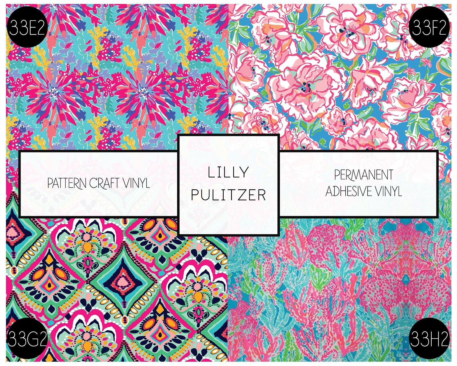 Lilly Pulitzer Premium Vinyl, for use with all Cricut cutting machines (12")
