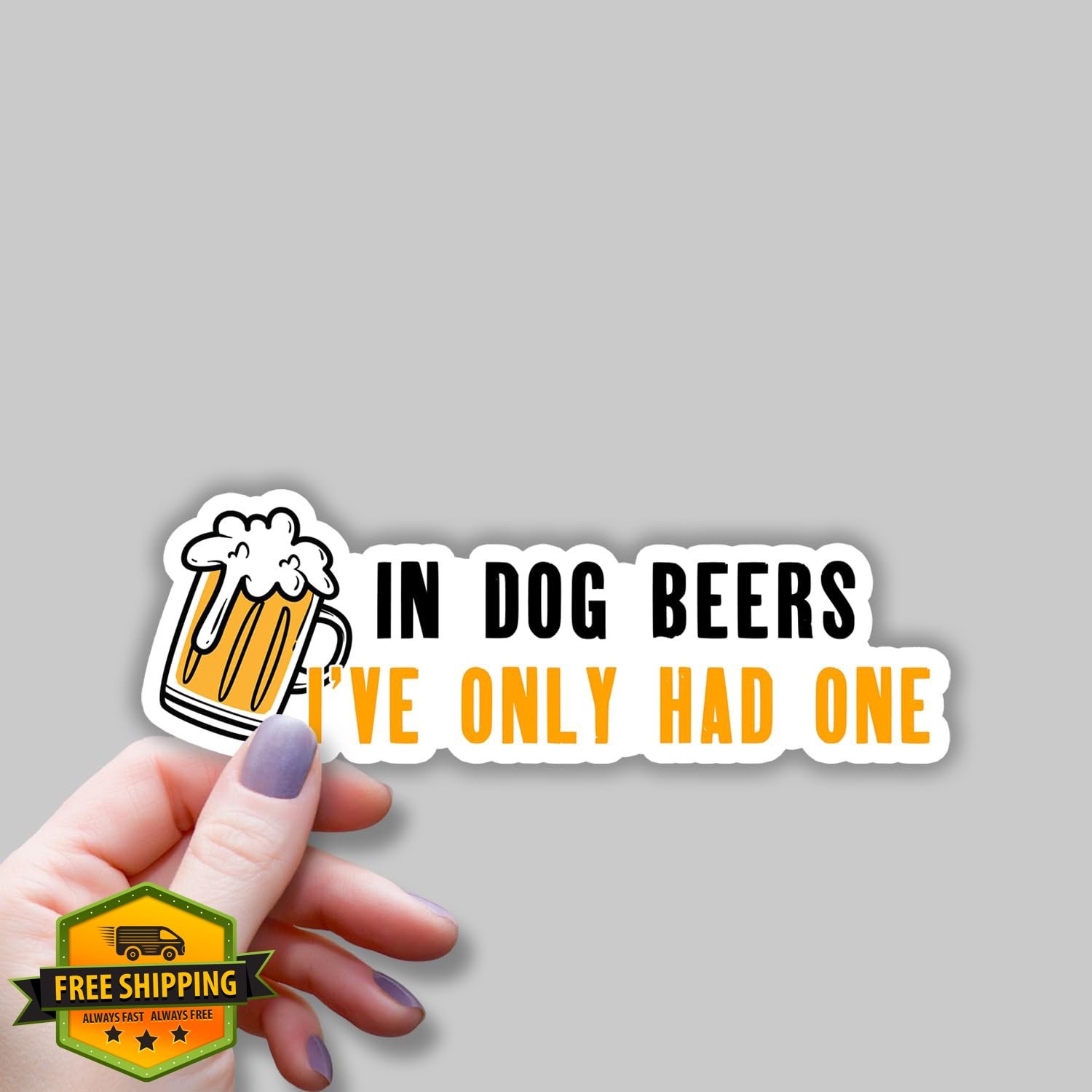 in Dog Beers 3×1" Funny Sarcastic Beer Dog Lover Vinyl Sticker