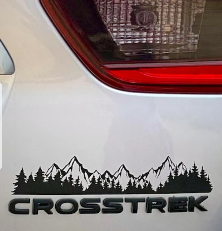 Mountains Trees Landscape Vinyl Decal for SUV Car Truck Bumper Window laptop #1