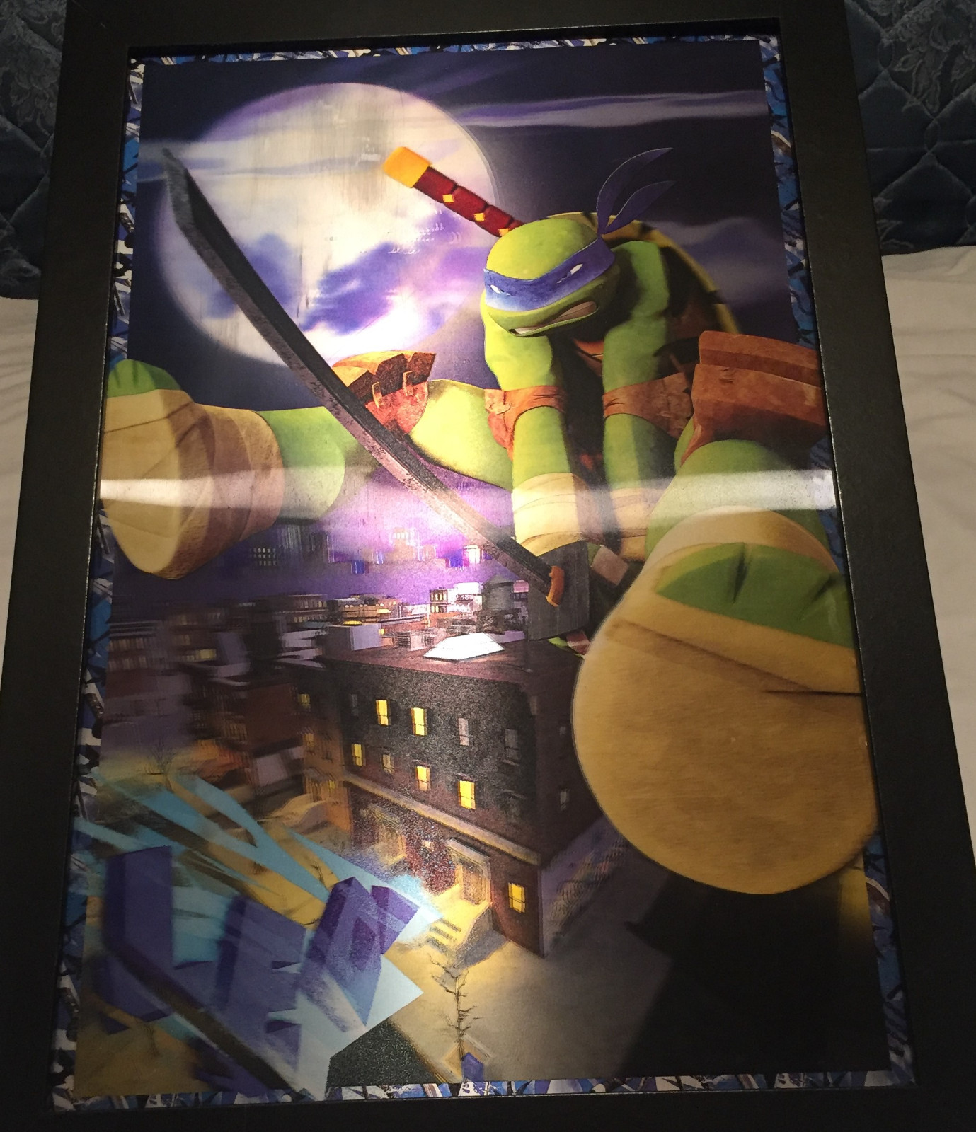 Ninja Turtles 3D Wall Decor Plaque 13" x 18.75" Framed for Wall Hanging