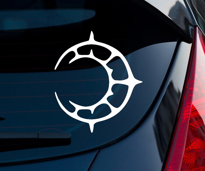 Crest of Riegan Fire Emblem Indoor Outdoor Matte White Vinyl Decal 3"x2.59"