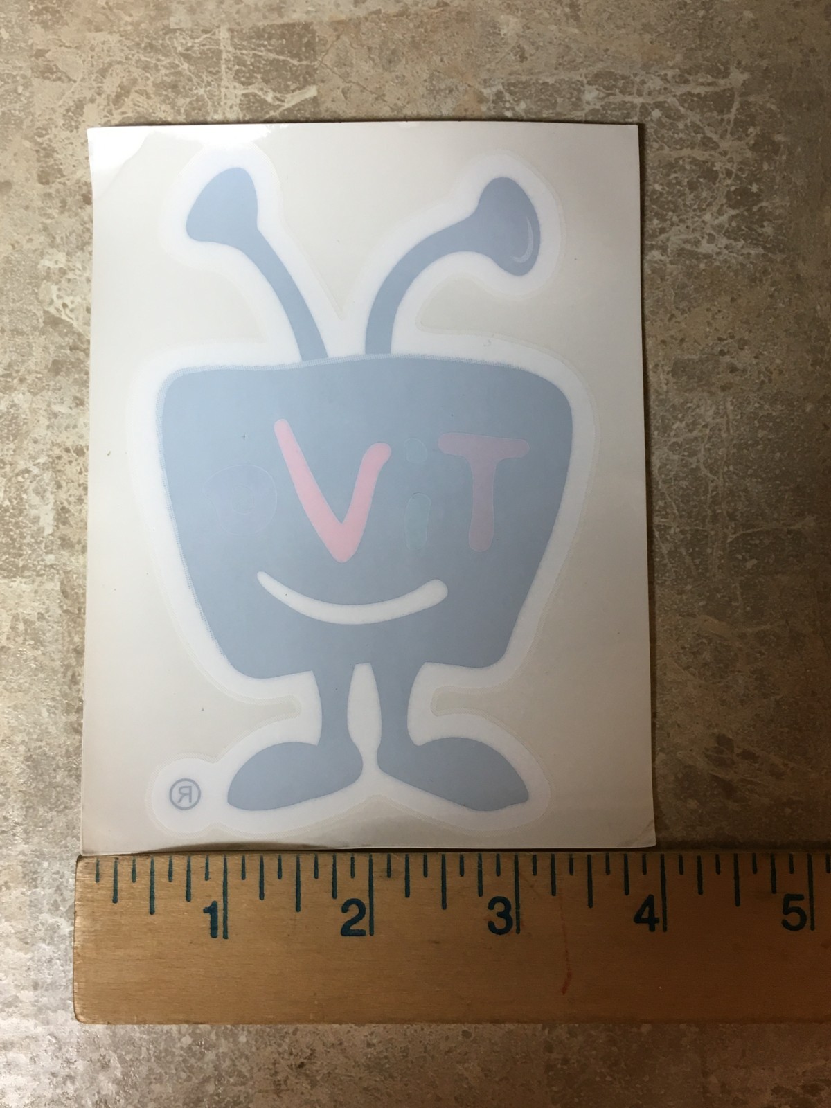 TIVO Animated Figure Decal Backward Sticker Window Cling Icon Mascot NOS