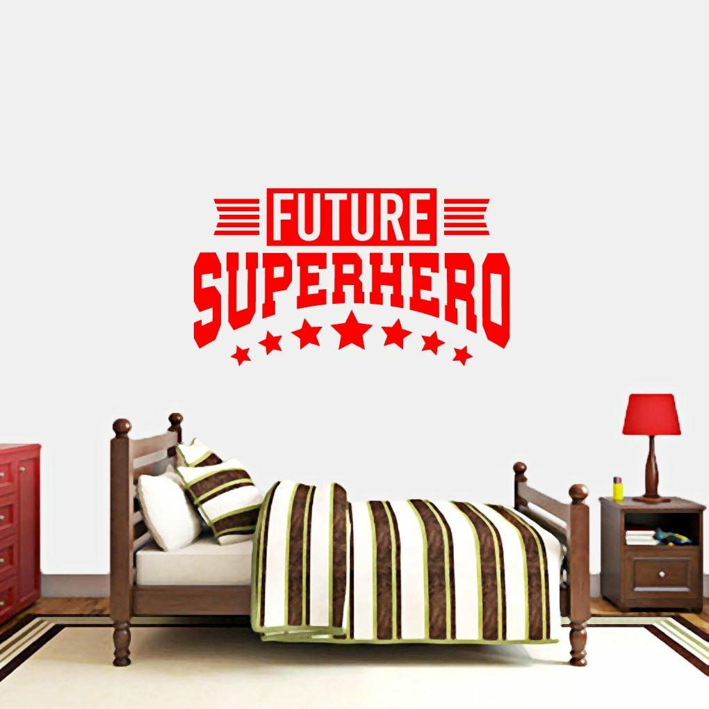 Future Superhero Wall Decal – Kids, Teens, Bedroom, Playroom, Wall Sticker, Art