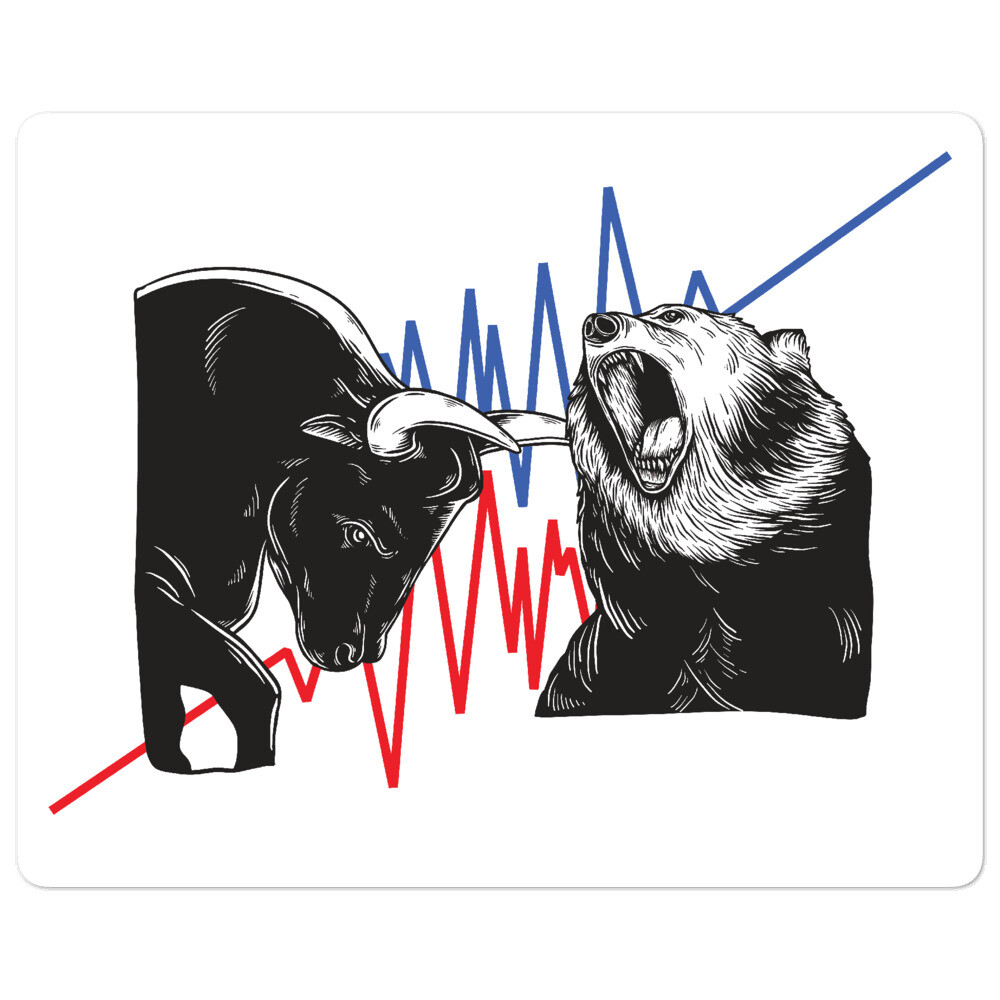 Stock Market Sticker Trading Day Trader Options Daytrader Bull Bear Finance SPY