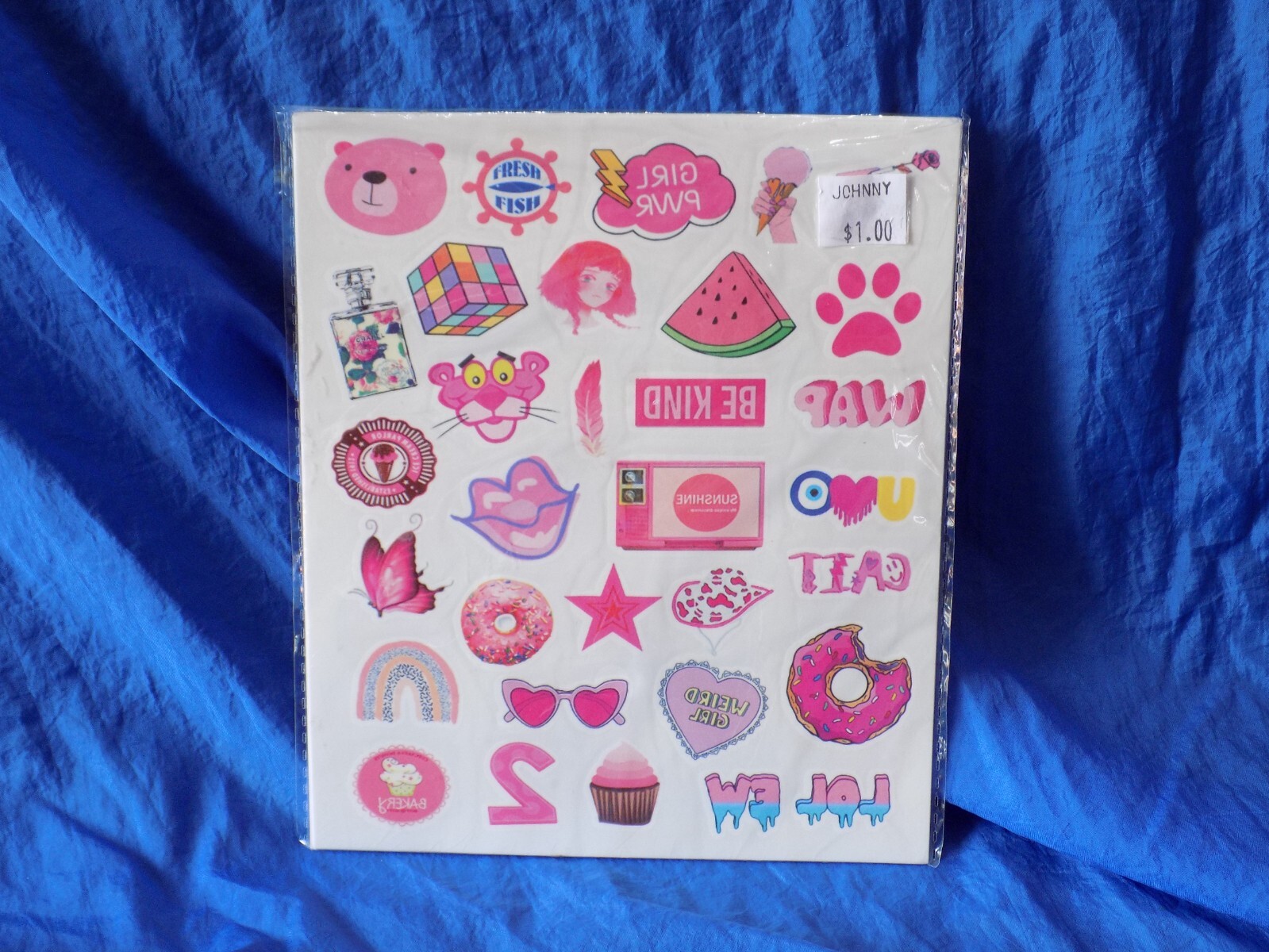 GIRL POWER Window Sticker Pack w/ 8 Sheets of Re-Usable Icons