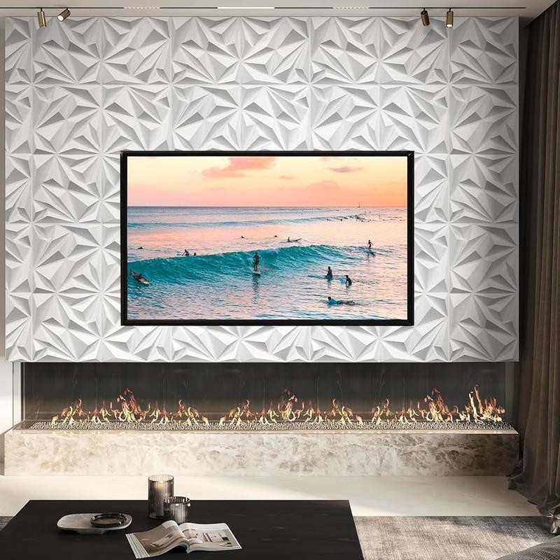 33 Pack 3D Wall Panels Interior Decor Textured Wall Covering Easy Installation