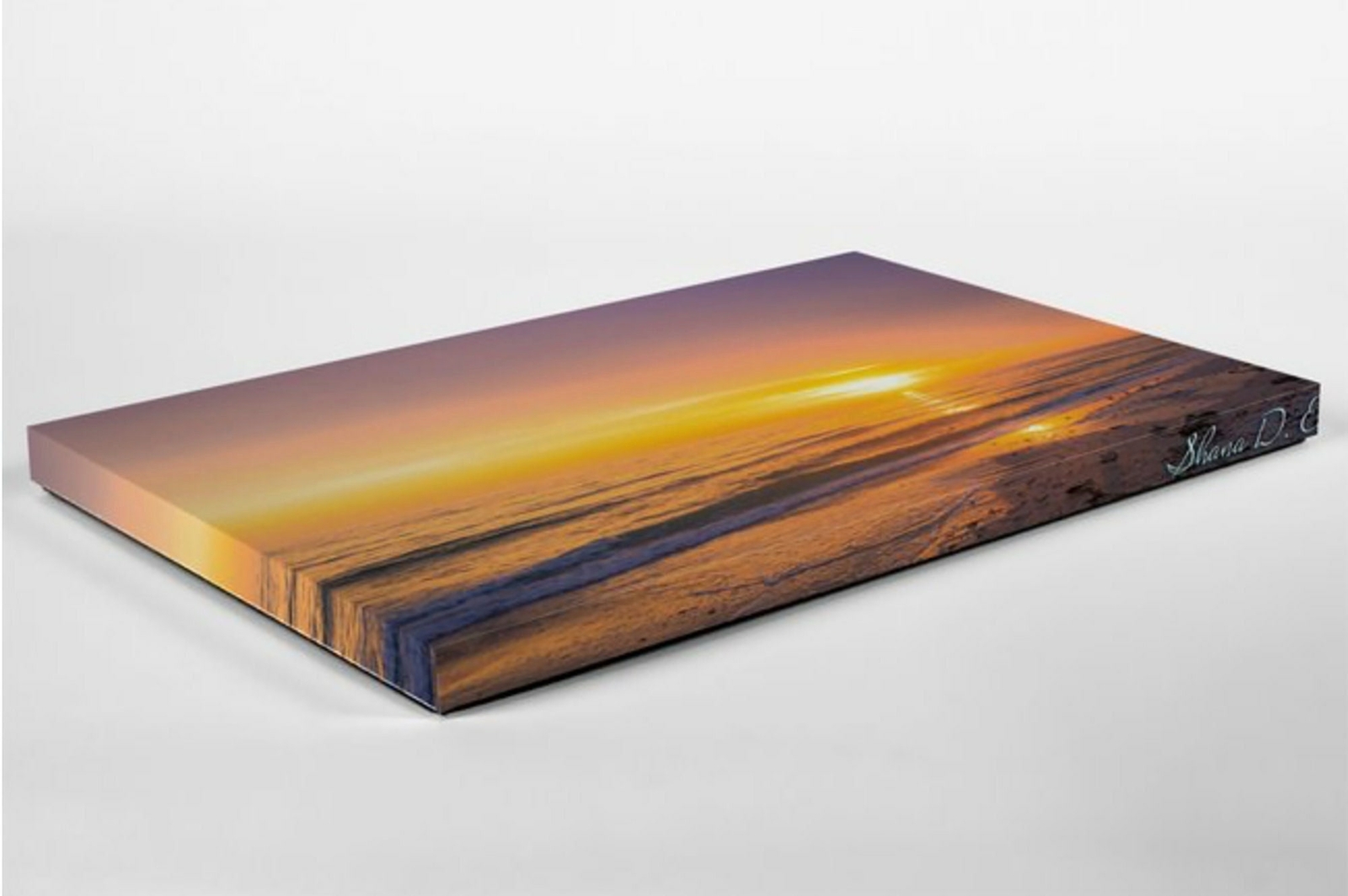 Premium canvas mounted sunset beach print vibrant & fade-proof, 4 sizes