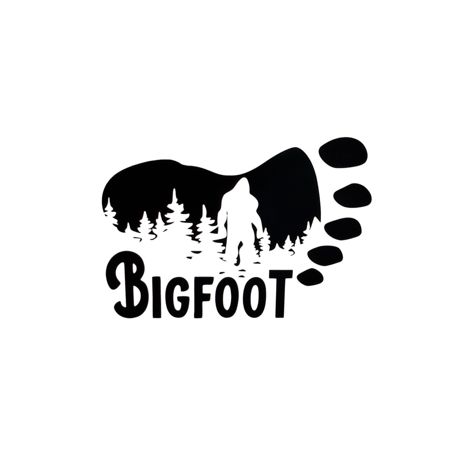 Bigfoot mountain foot decal vinyl decal for cars trucks most smooth surfaces