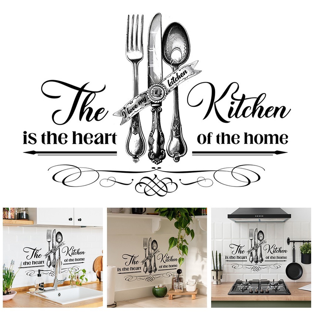 Upgrade your home's decor with these modern cook utensils wall stickers