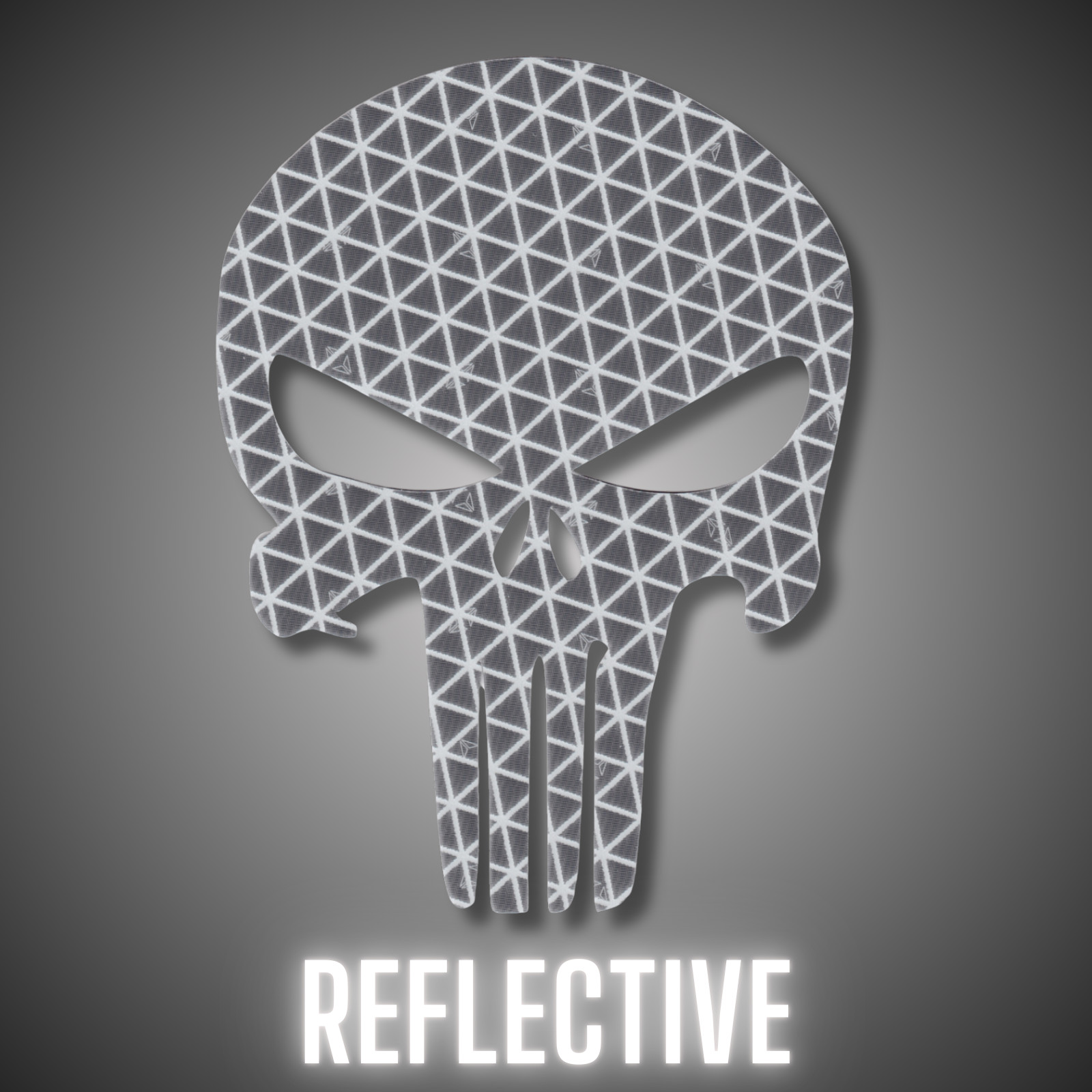 Punisher Skull Reflective Stickers Reflector Decals for Cars Bikes Helmets