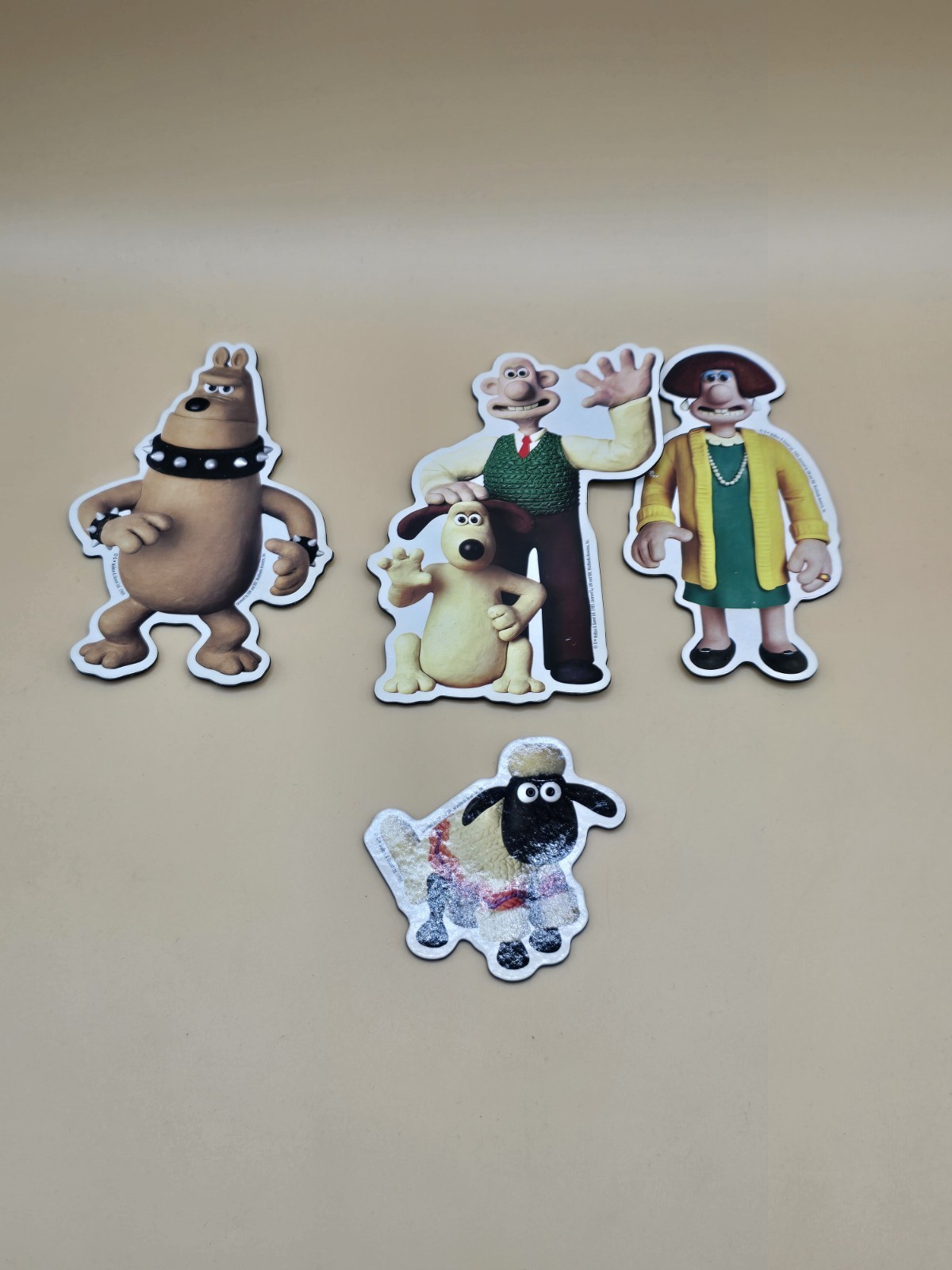1989 Wallace And Gromit PVC Vinyl Magnetic Stickers