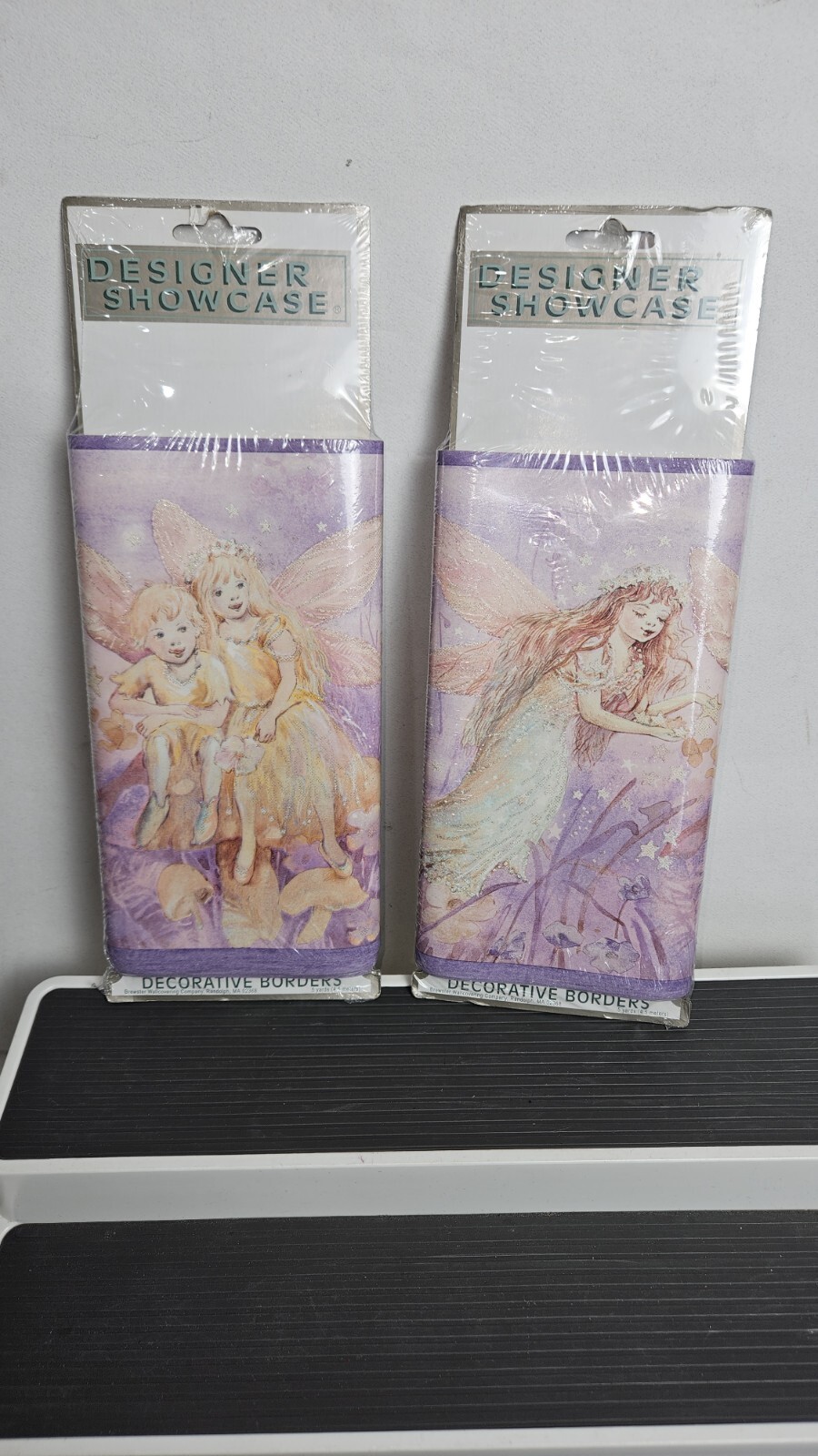 (2) Vintage Designer Showcase Fairy Decorative Border 93653FP 5 Yards Each NOS