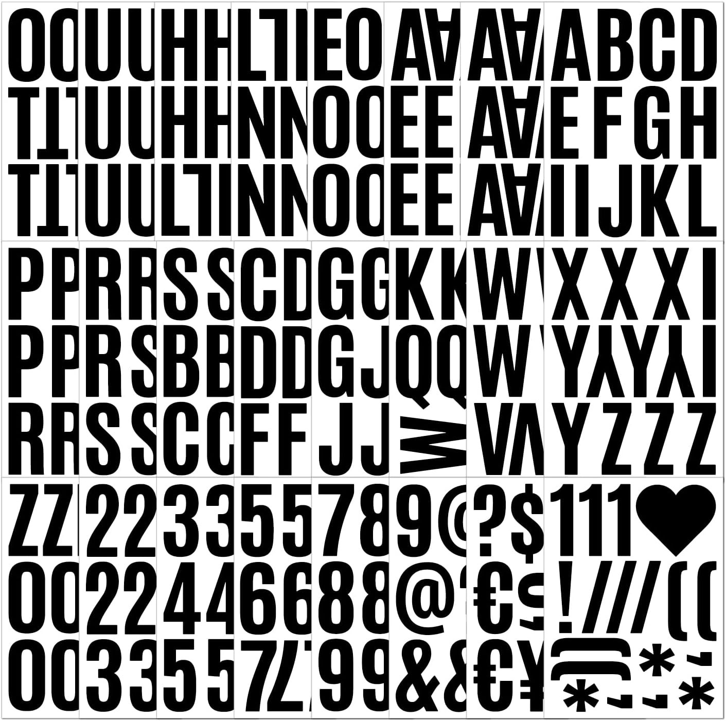 24 Sheets 2 Inch Self Adhesive Letters Stick on Vinyl Capital Letter Stickers…