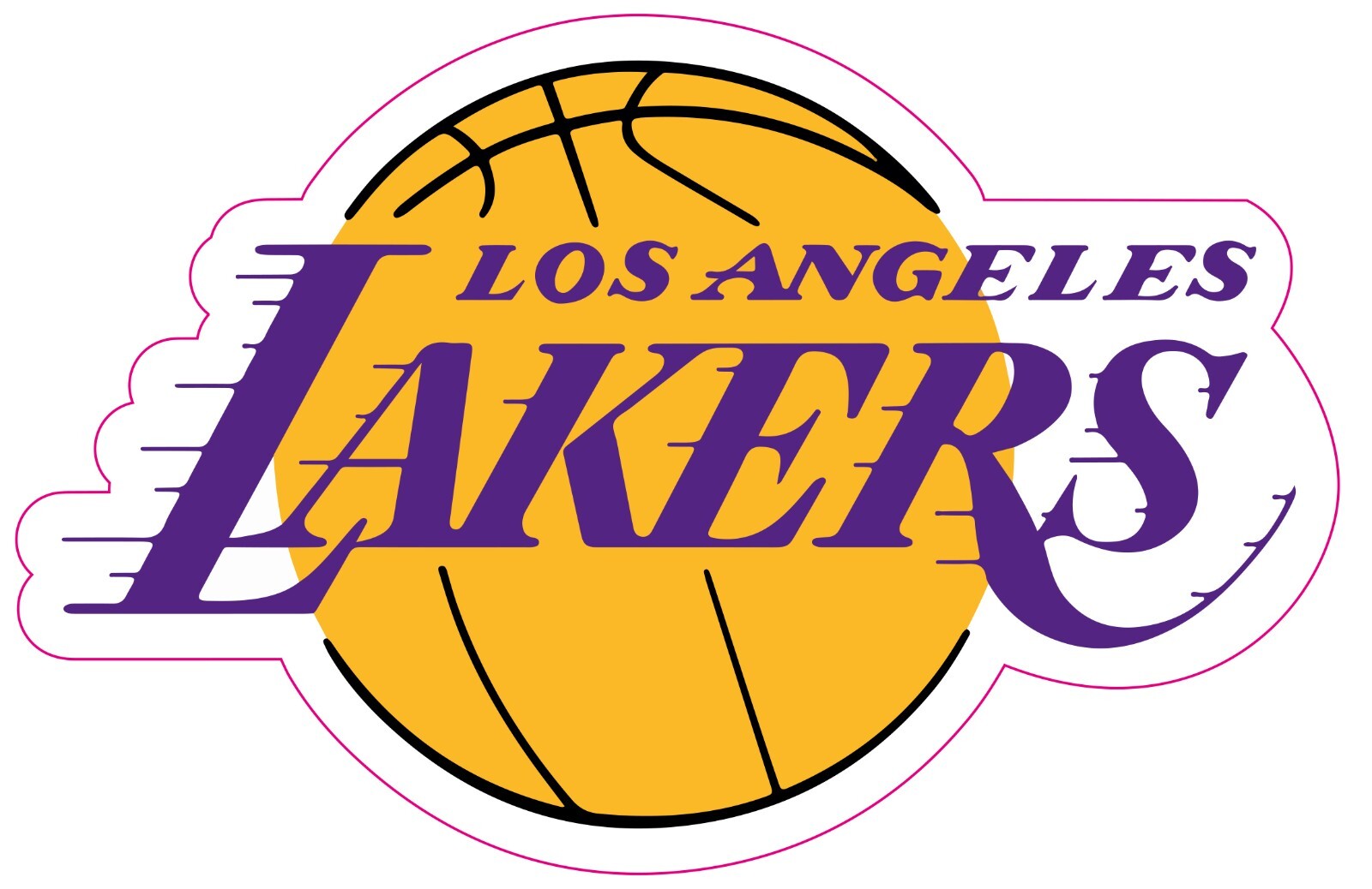 Los Angeles Lakers Basketball Vinyl Decal Sticker Car Truck Bumper Tumbler Mug