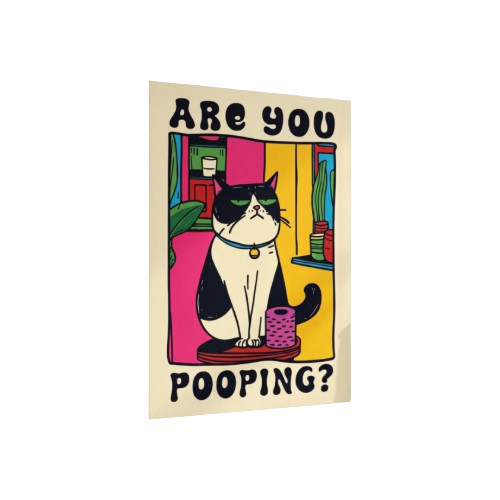 Are You Pooping? Cat Pop Art Poster Home Decor Wall Art Photo Print 8.5x11in