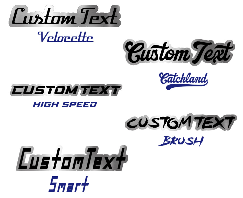 Custom Car Emblem Engraved Badge BRUSHED SILVER Custom Text Name Car accessories