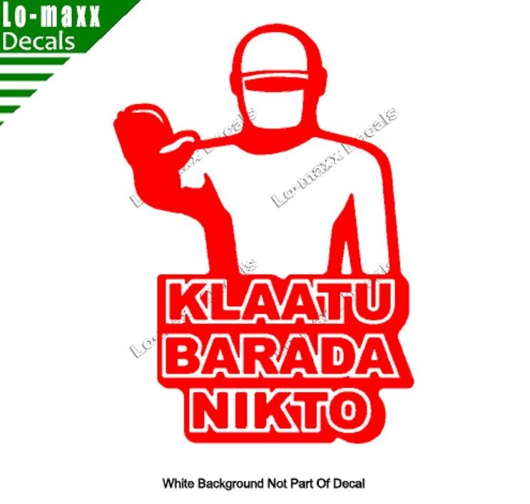 Gort Robot The Day The Earth Stood Still 1951 Sci Fi Klaatu Barada Nicto Decal