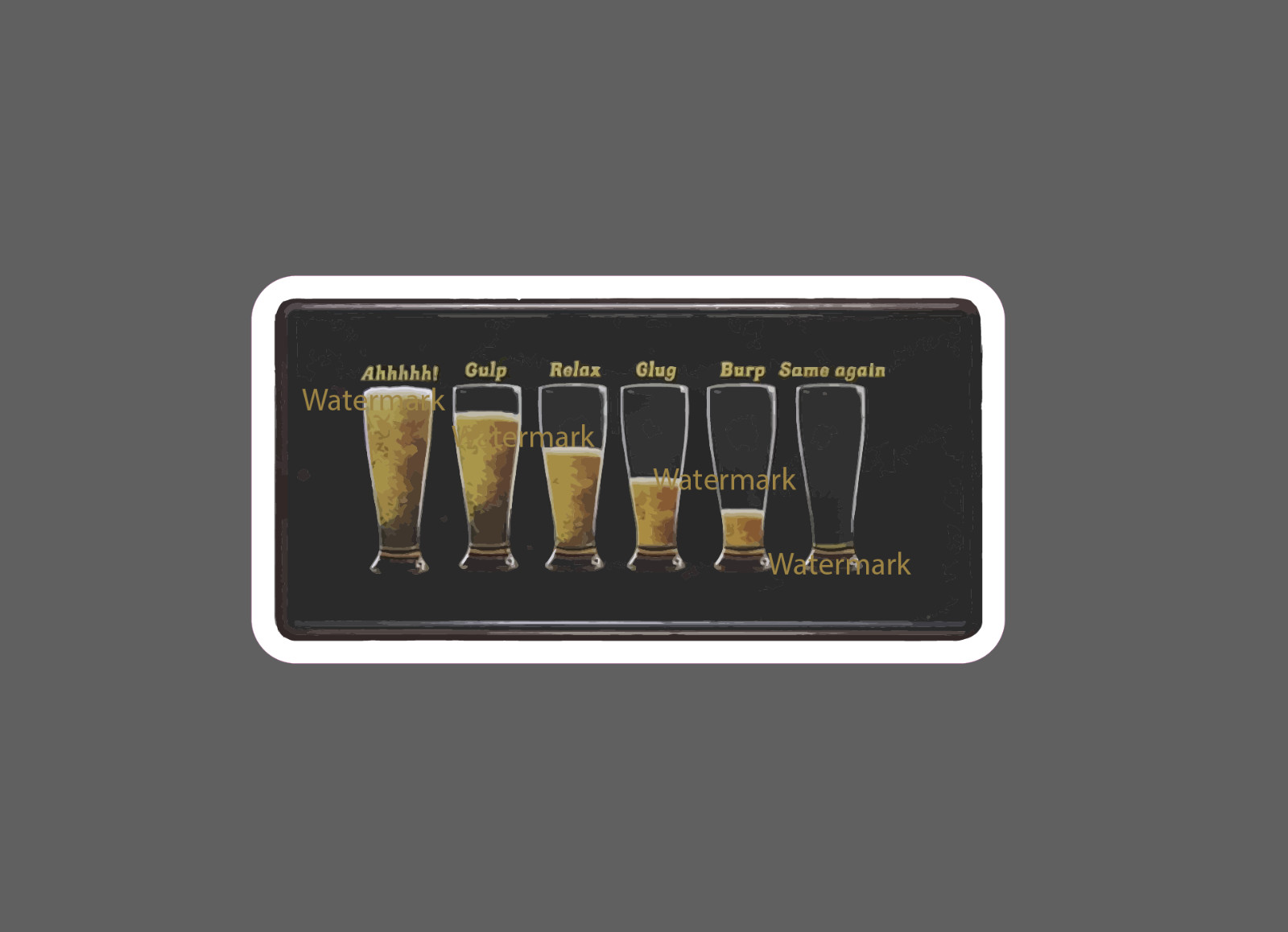 Beer Levels Sticker Drinking Bar NEW
