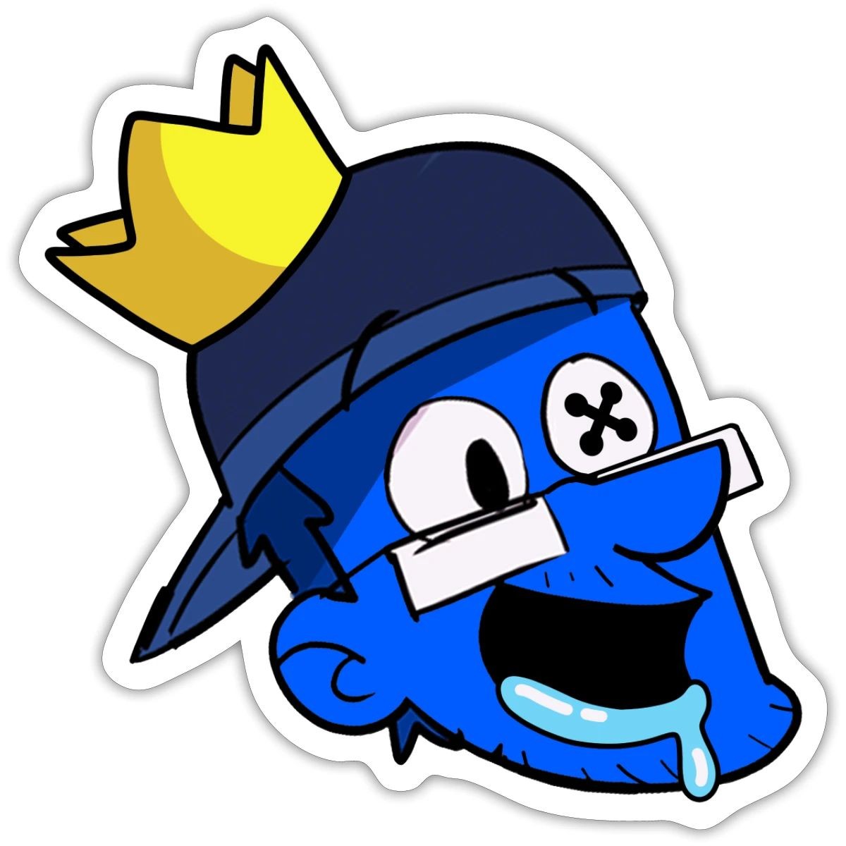 FGTeeV Blue Duddy Face Sticker, max. 4 x 4"