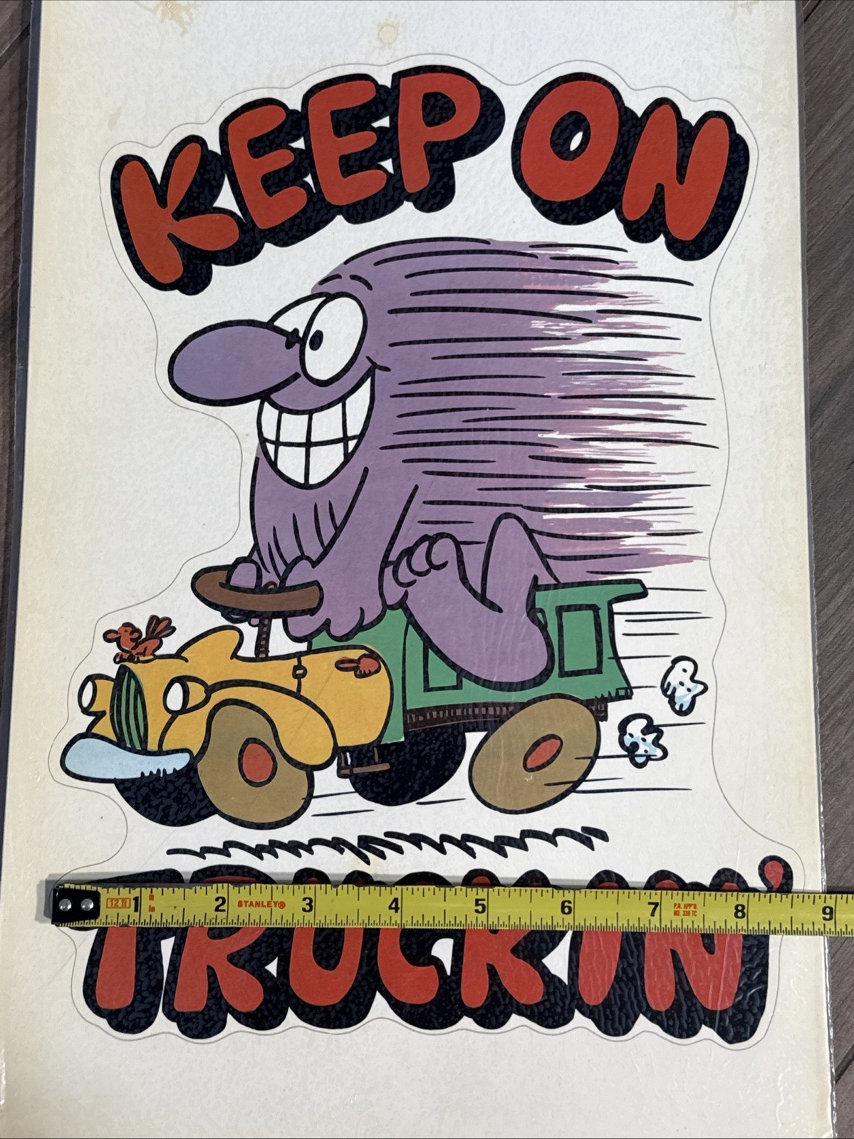 Vintage 1975 NOS Decal Meyercord Sport-Stik KEEP ON TRUCKIN' 12" Sticker Decor