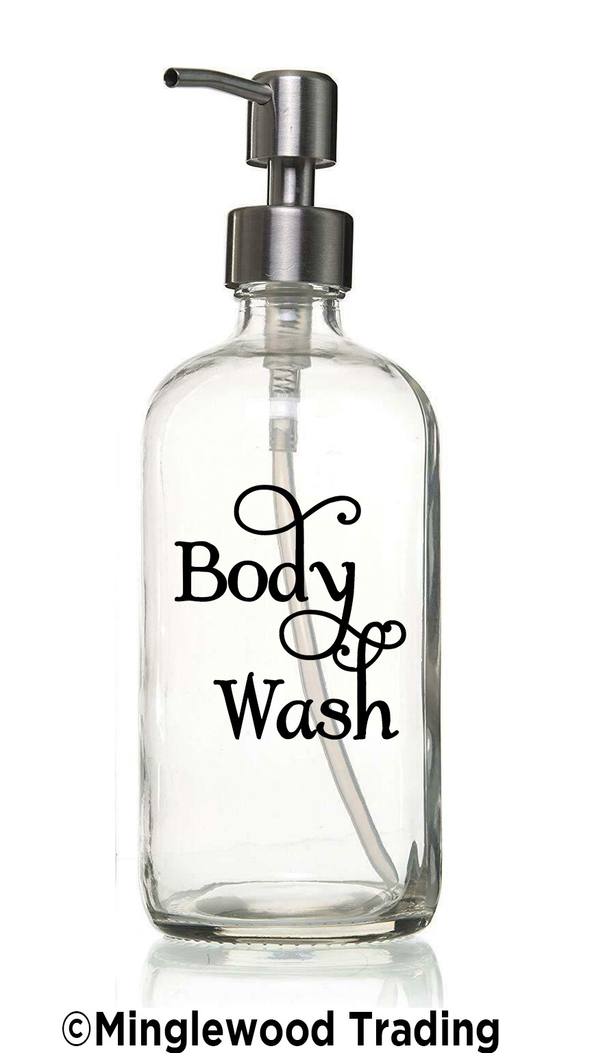 BODY WASH Vinyl Sticker – Bathroom Label Die Cut Decal – Shower Bath – Swash